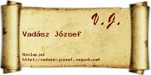 Vadász József névjegykártya